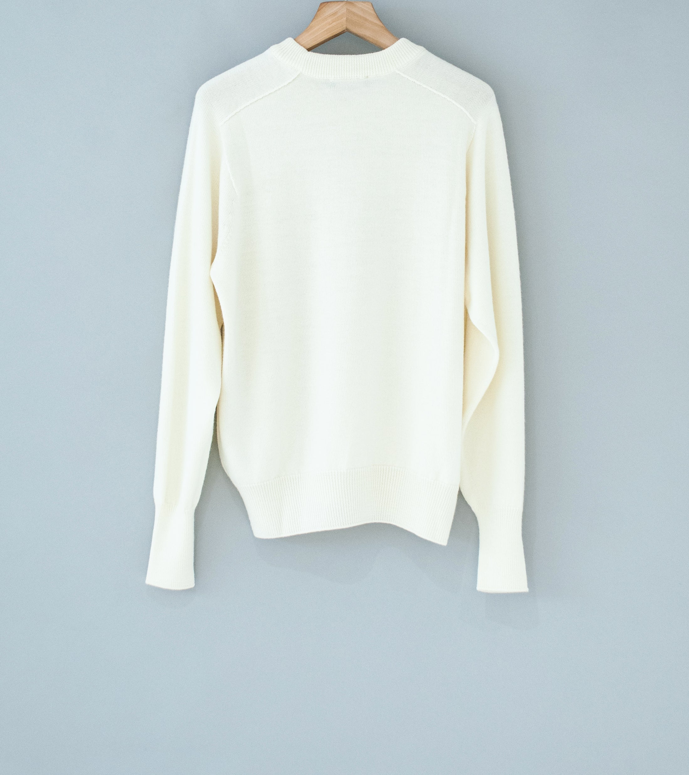 Margaret Howell 'Seamless Crew' (Off White Pure Wool)