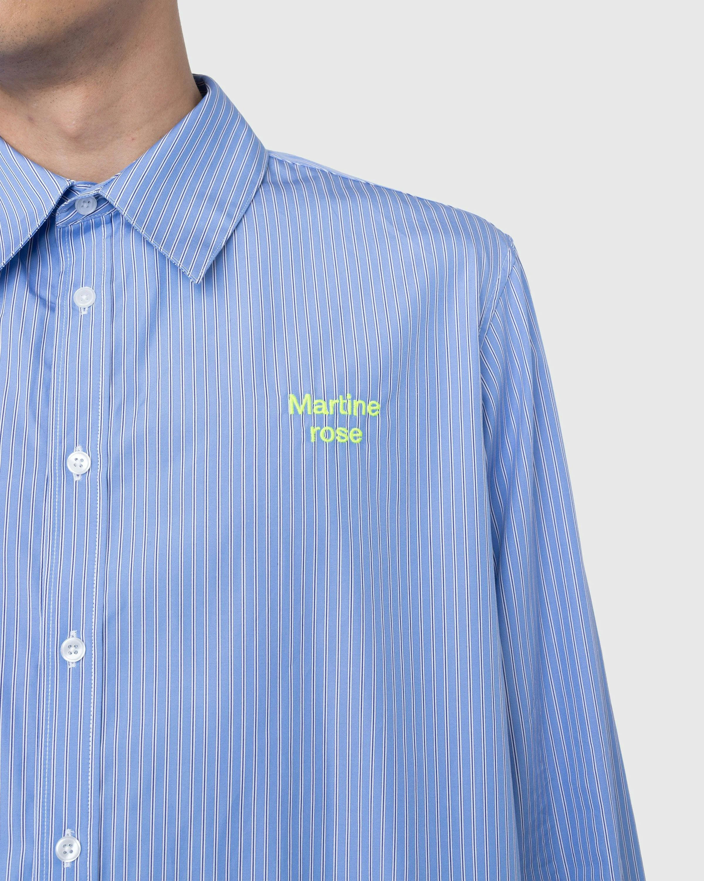 Martine Rose – Classic Button-Down Shirt Blue and White Stripe | Highsnobiety Shop