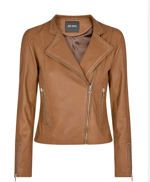 Mos Mosh - Metha Leather Jacket Chipmunk Tan