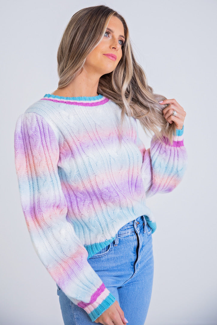 Multi Yarn Cable Sweater