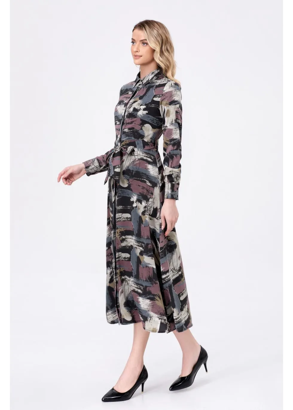 Mystic Petals Midi Dress