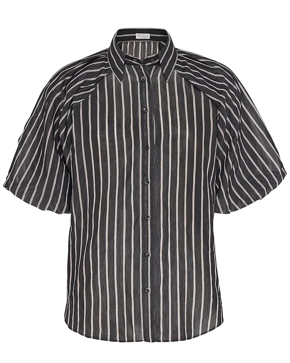 Nero and Tabacco Stripe Short Sleeve Shirt