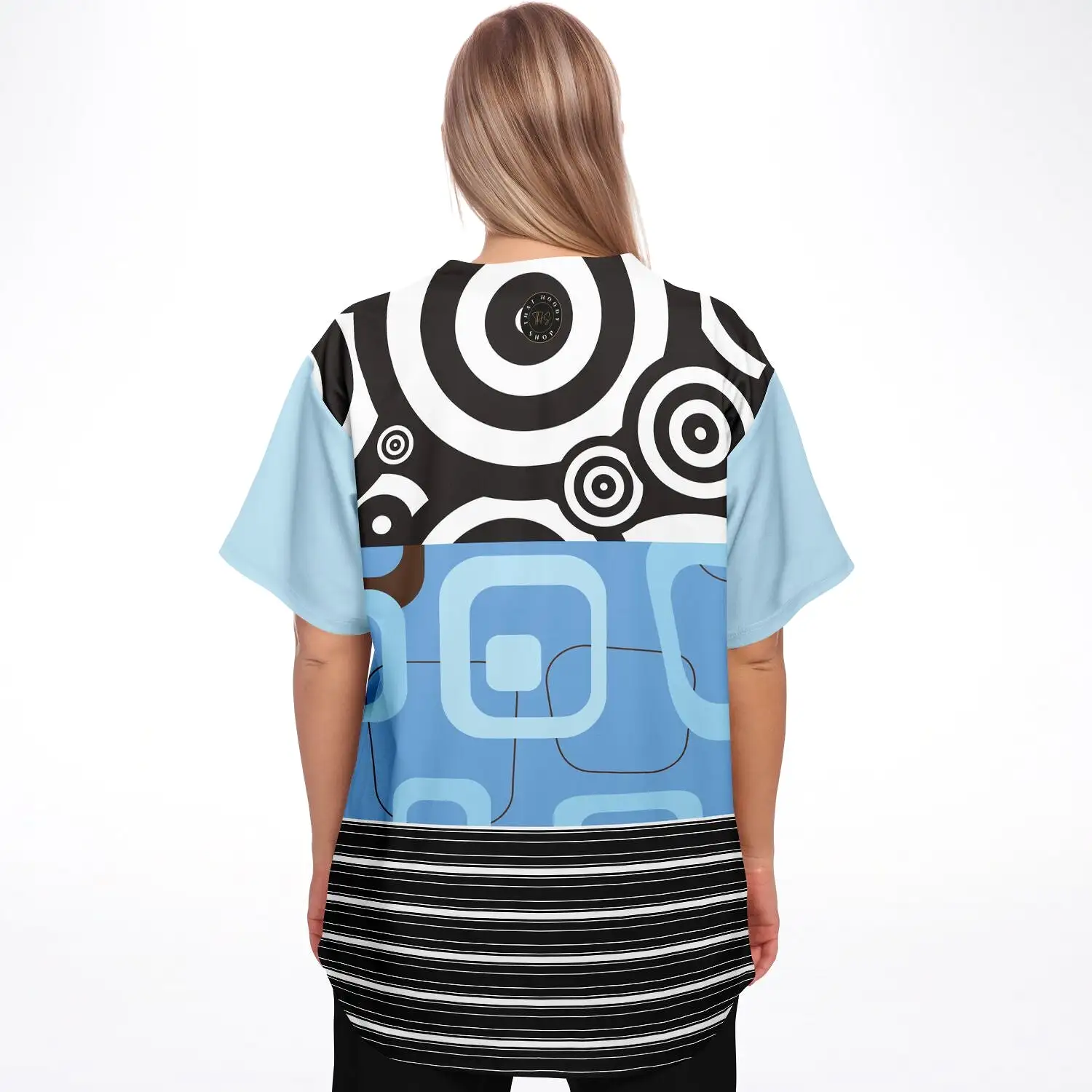 Pacific Palisades Patchwork Button Front Jersey