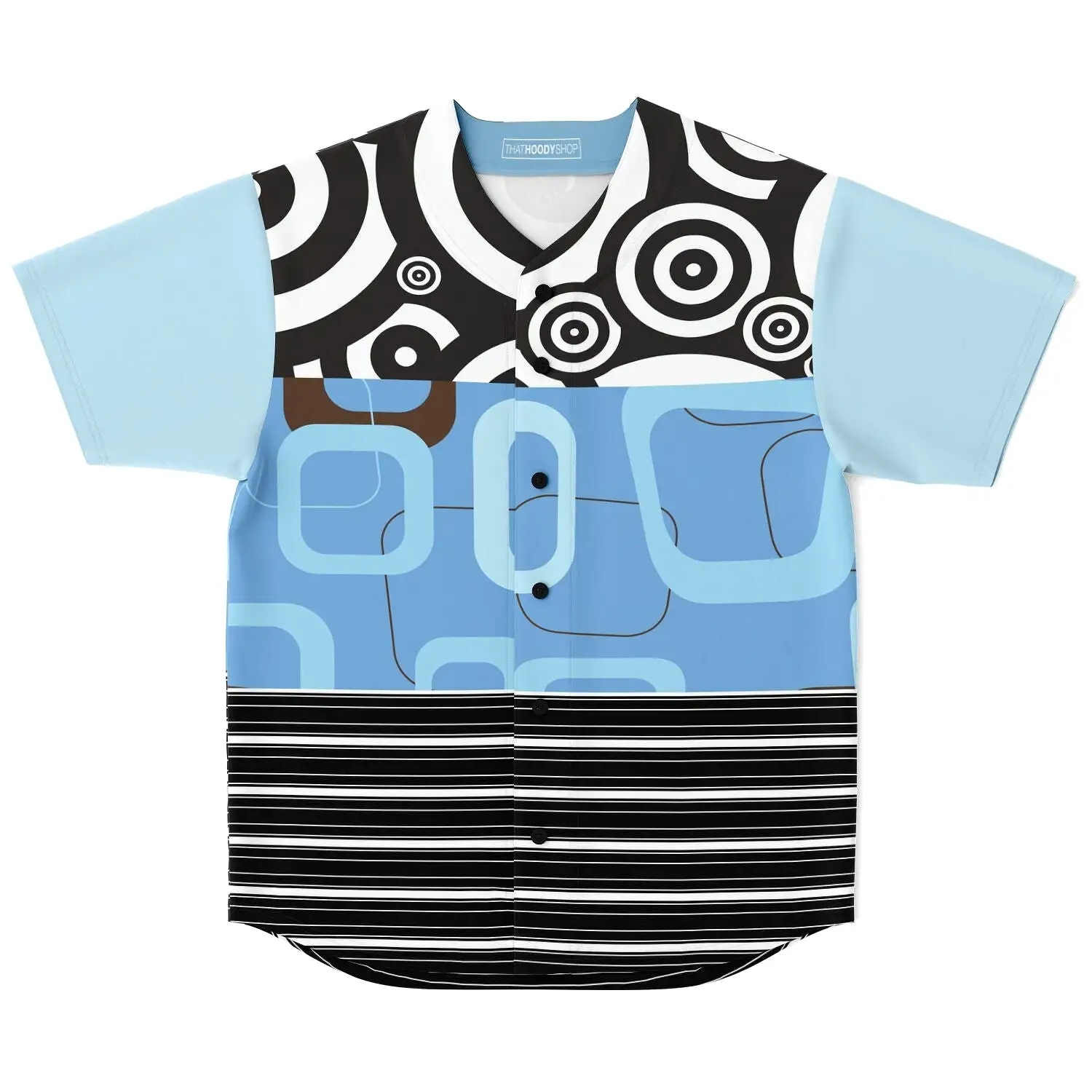 Pacific Palisades Patchwork Button Front Jersey