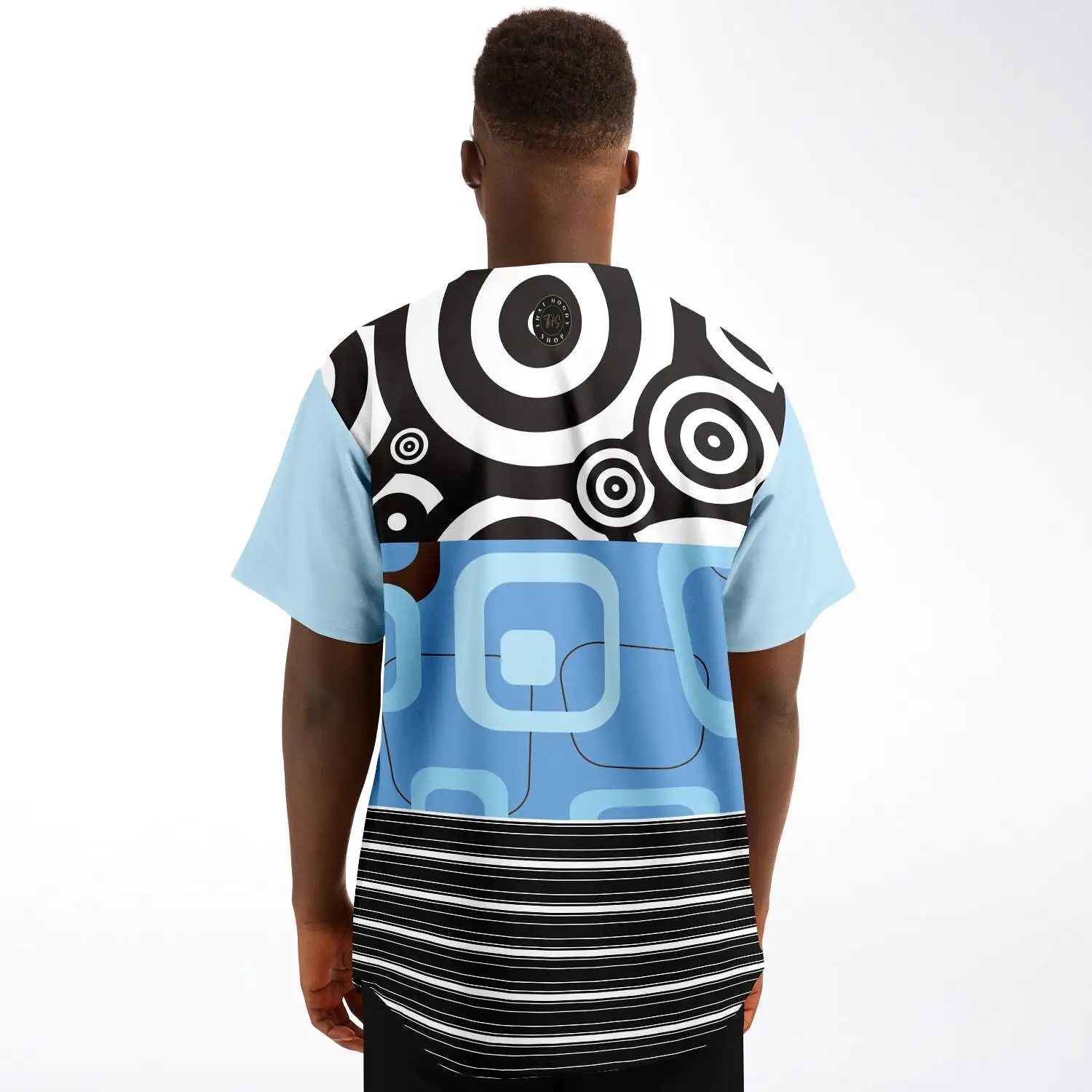 Pacific Palisades Patchwork Button Front Jersey