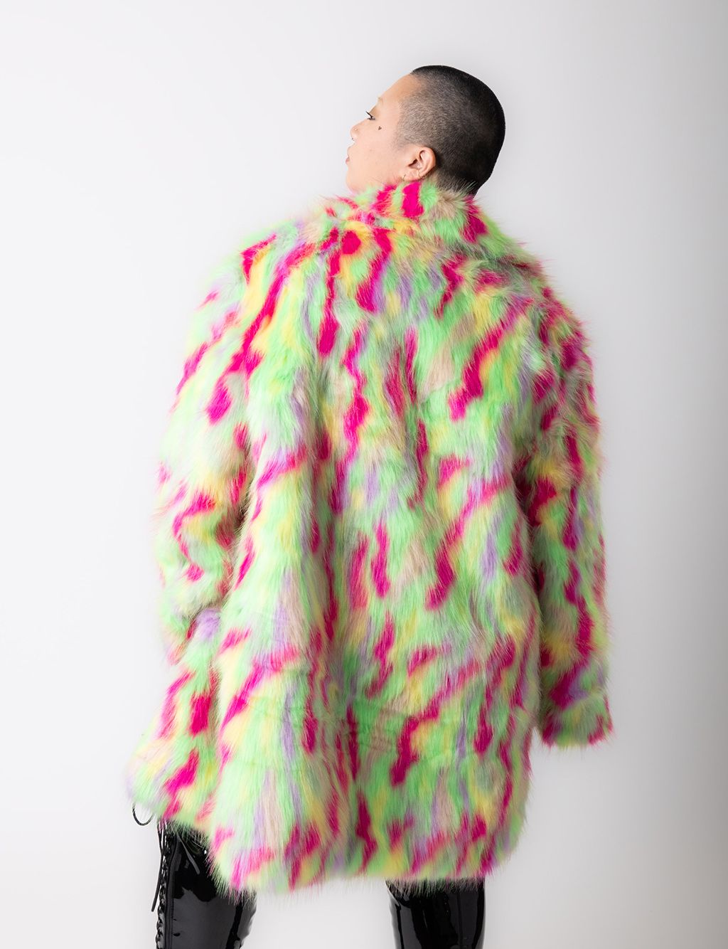 PARTY MONSTER FAUX FUR JACKET - MID LENGTH  MADE 4 U 