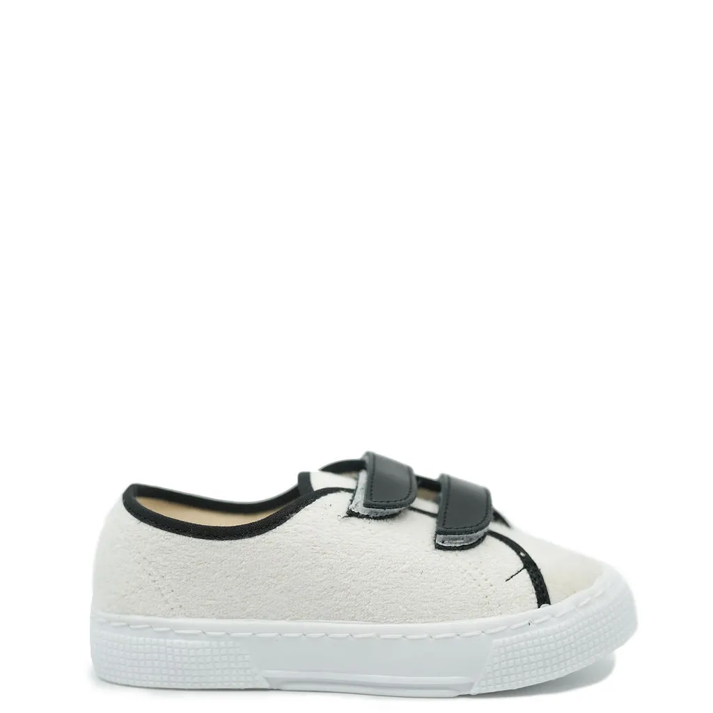 Pepe White Terry Velcro Sneaker