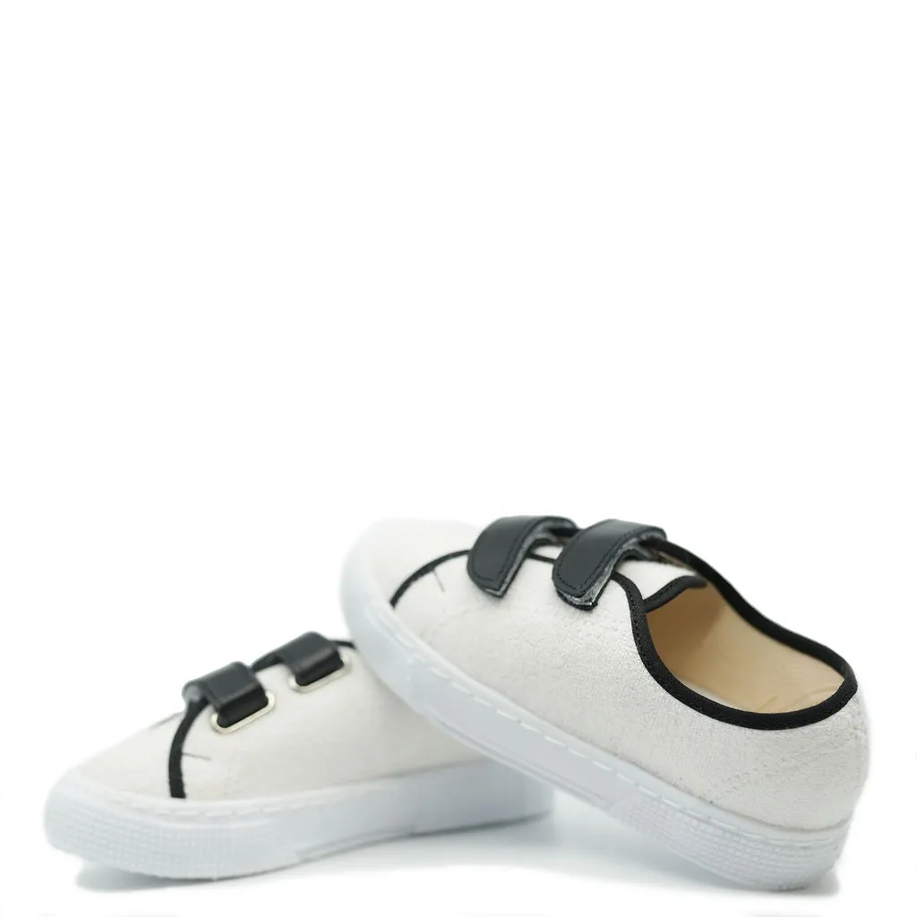 Pepe White Terry Velcro Sneaker