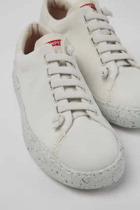 Peu Touring White Textile Sneaker for Women