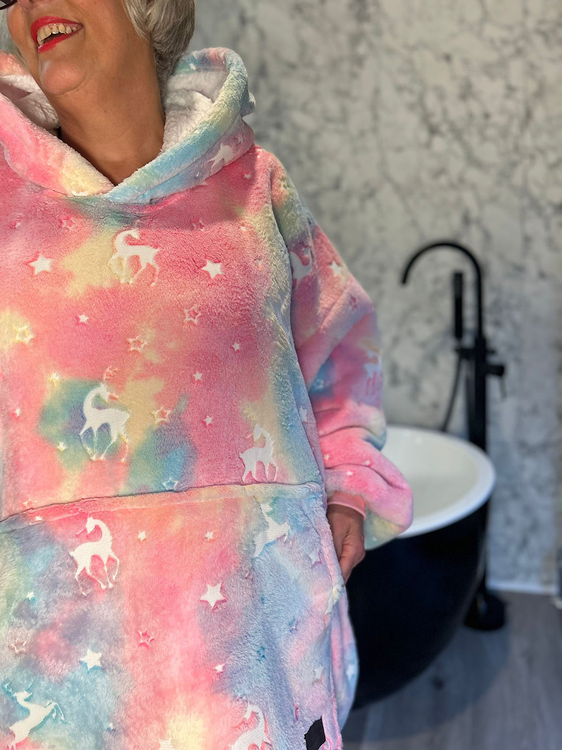 Pink Unicorn Oversized Blanket Hoodie