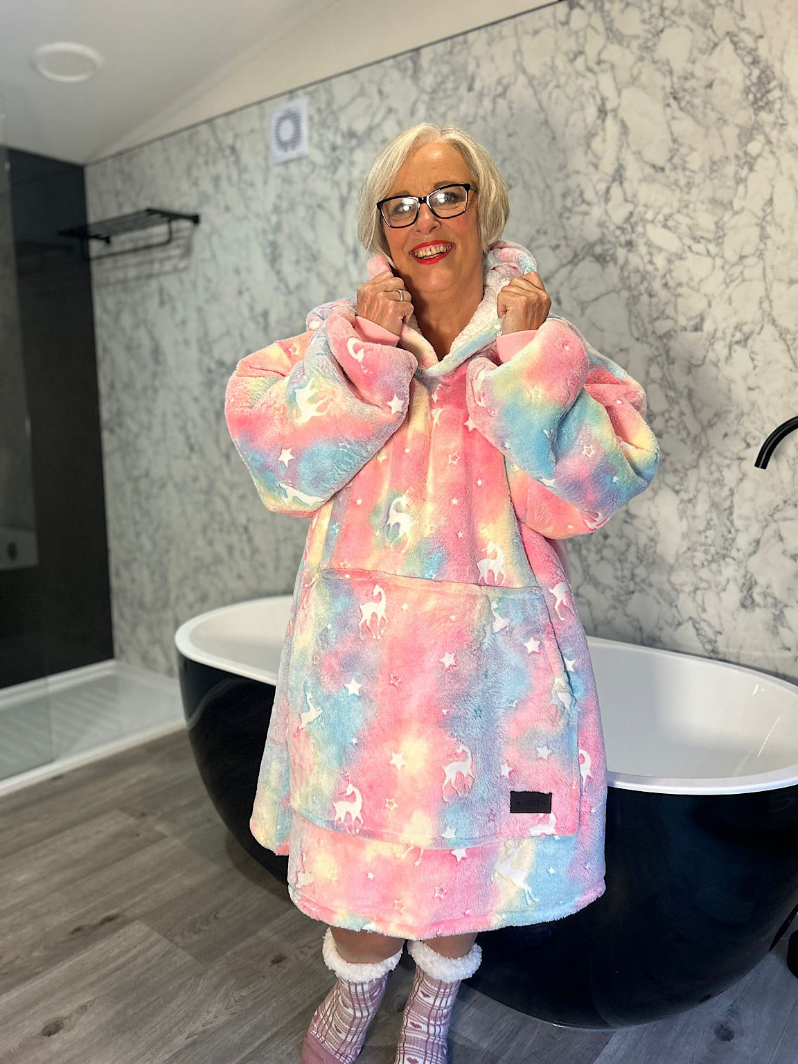 Pink Unicorn Oversized Blanket Hoodie