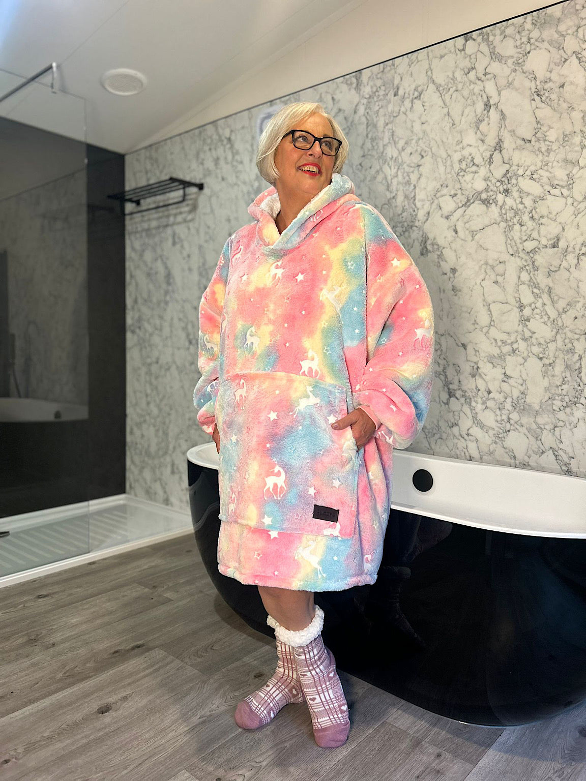 Pink Unicorn Oversized Blanket Hoodie