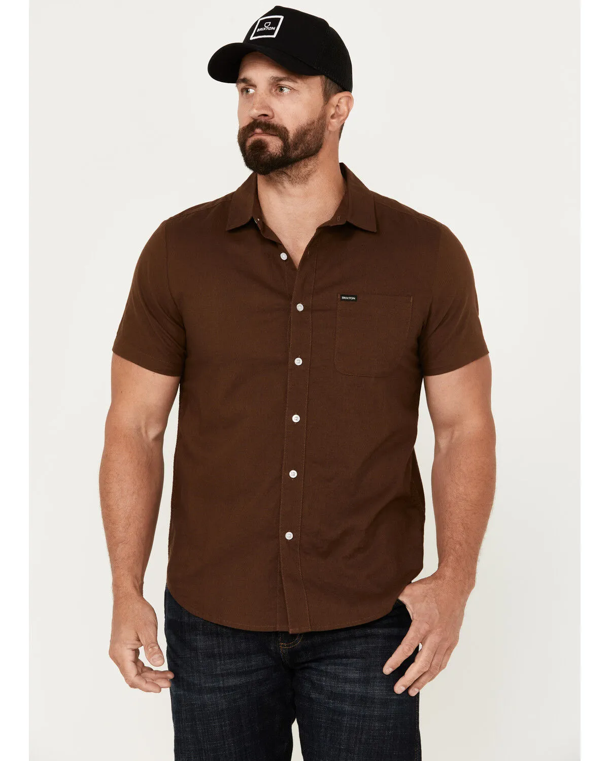 Product Name:  Brixton Men's Charter Solid Short Sleeve Button-Down Shirt