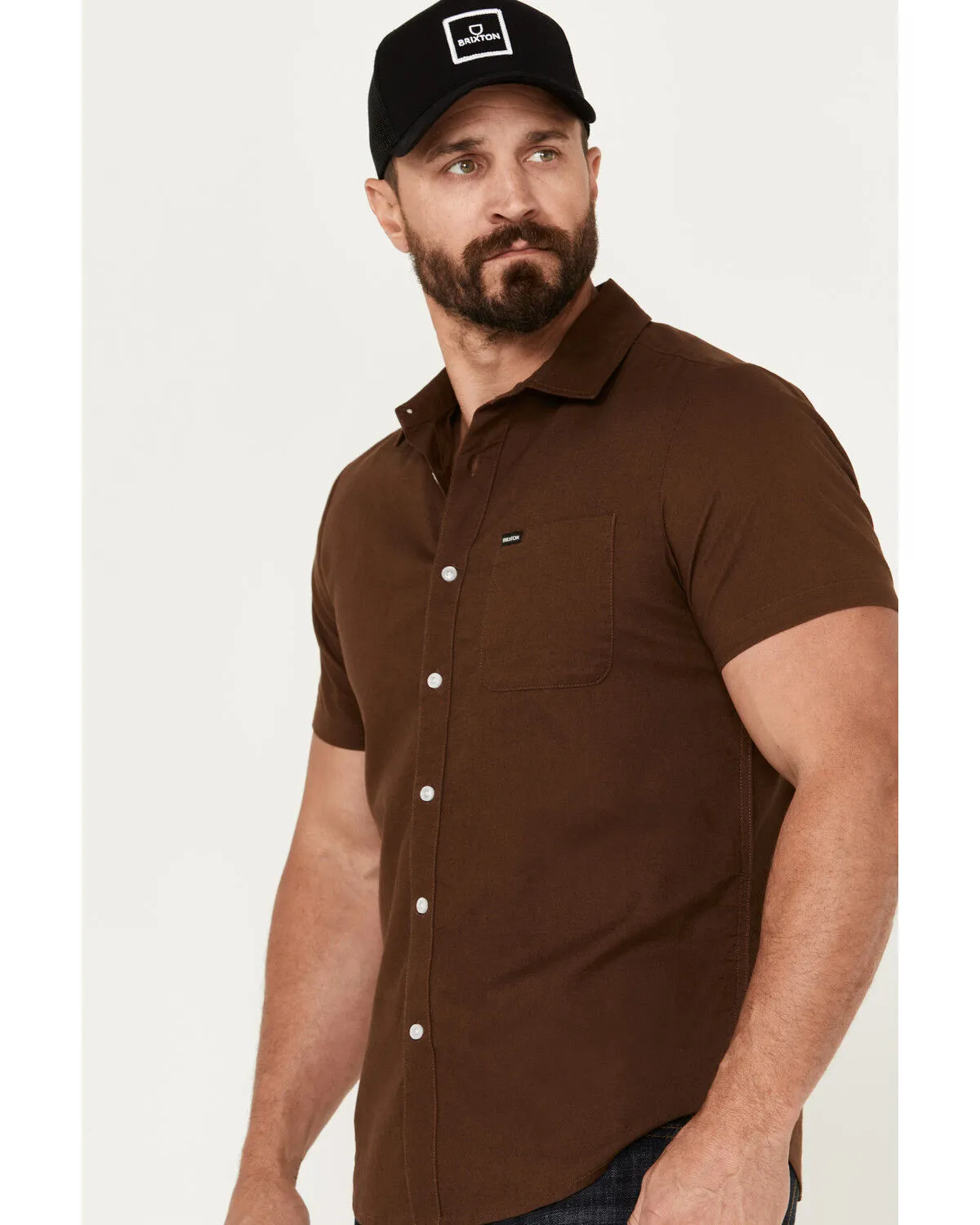 Product Name:  Brixton Men's Charter Solid Short Sleeve Button-Down Shirt