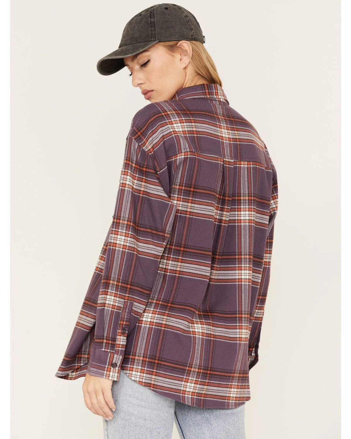 Product Name:  Cleo + Wolf Women's Plaid Print Oversized Long Sleeve Flannel Button Down Shirt