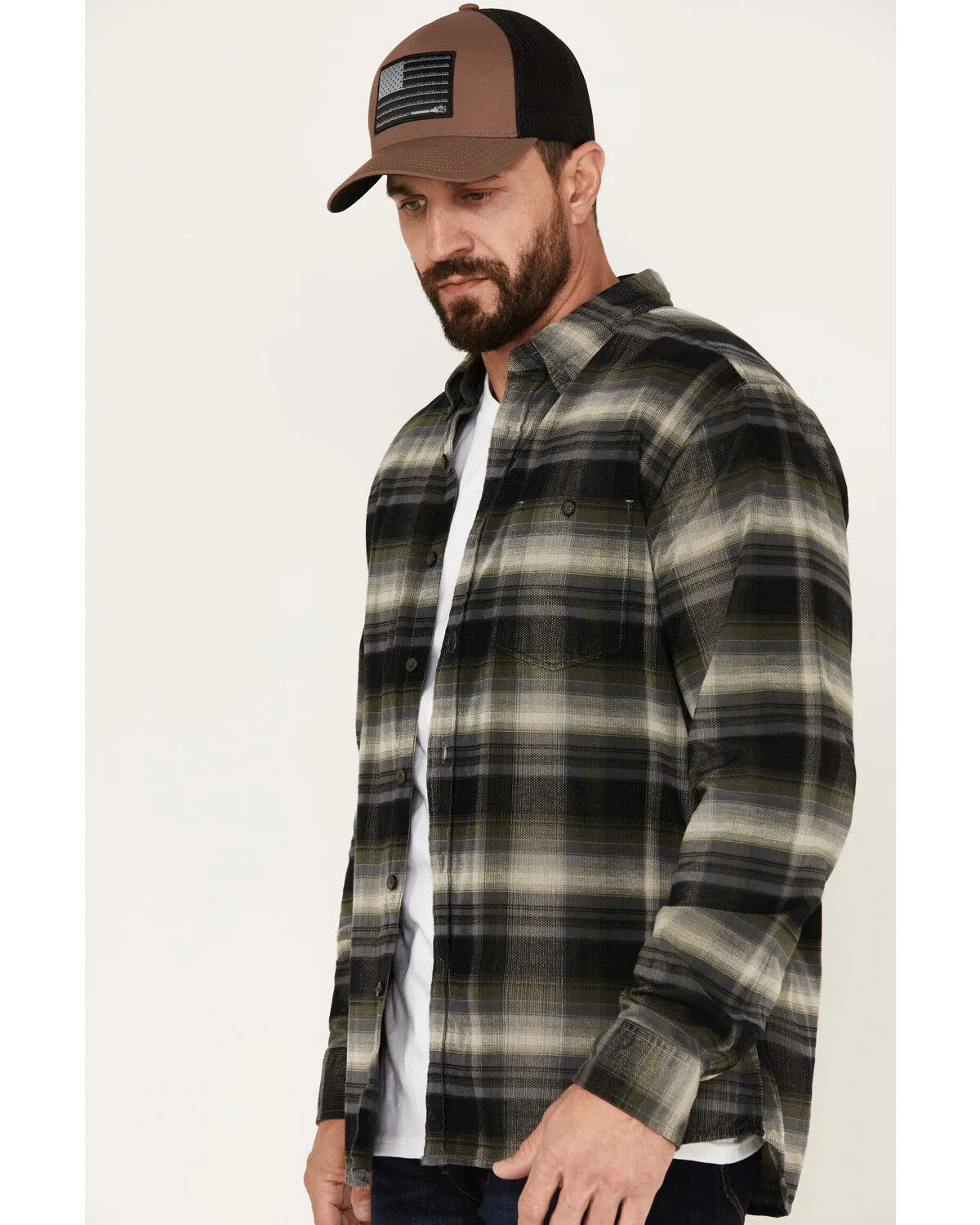 Product Name:  North River Men's Corduroy Medium Plaid Long Sleeve Button Down Shirt