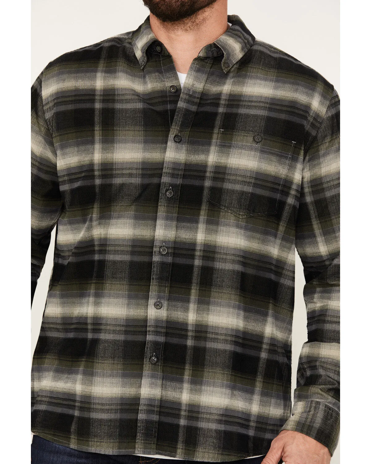 Product Name:  North River Men's Corduroy Medium Plaid Long Sleeve Button Down Shirt