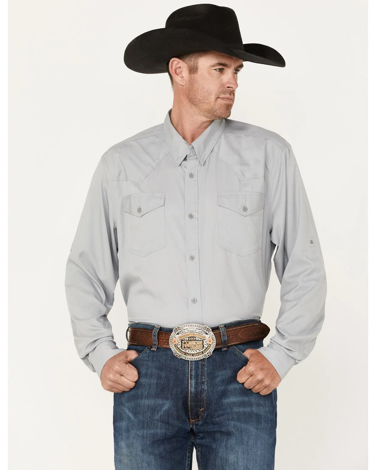 Product Name:  RANK 45® Men's Roughie Performance Long Sleeve Western Button-Down Shirt