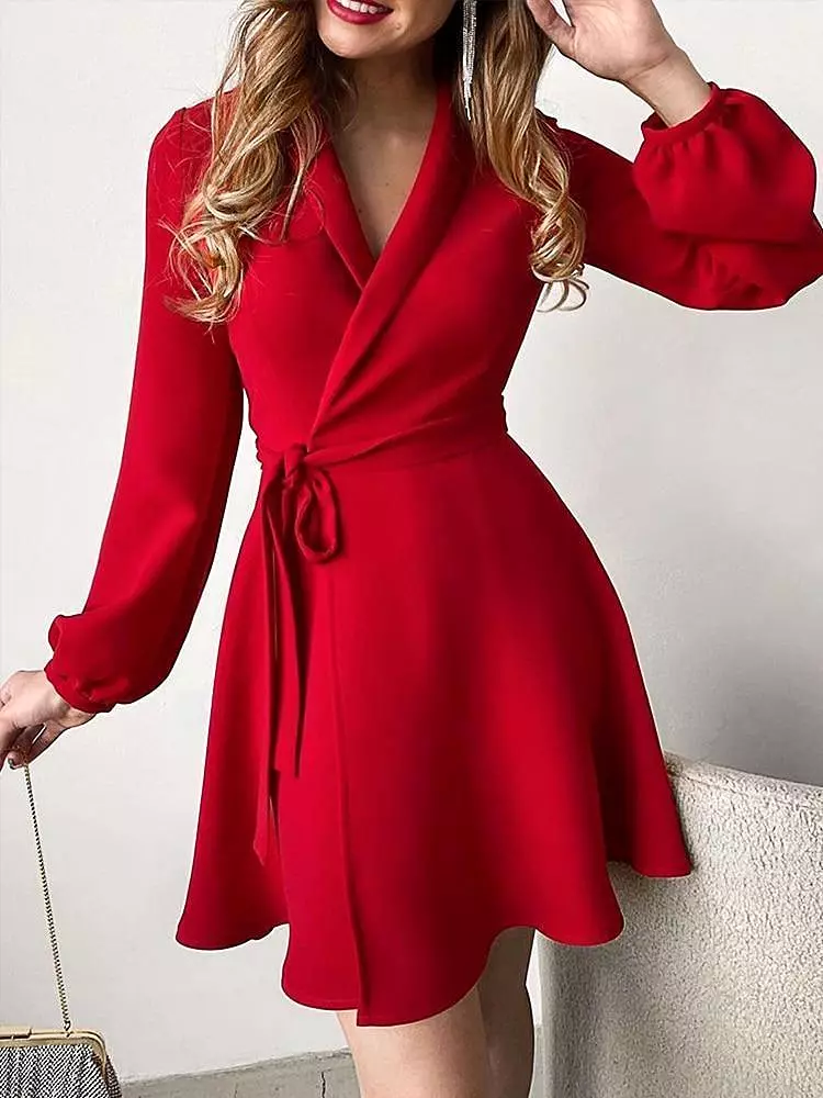 Red Party Midi-Dress