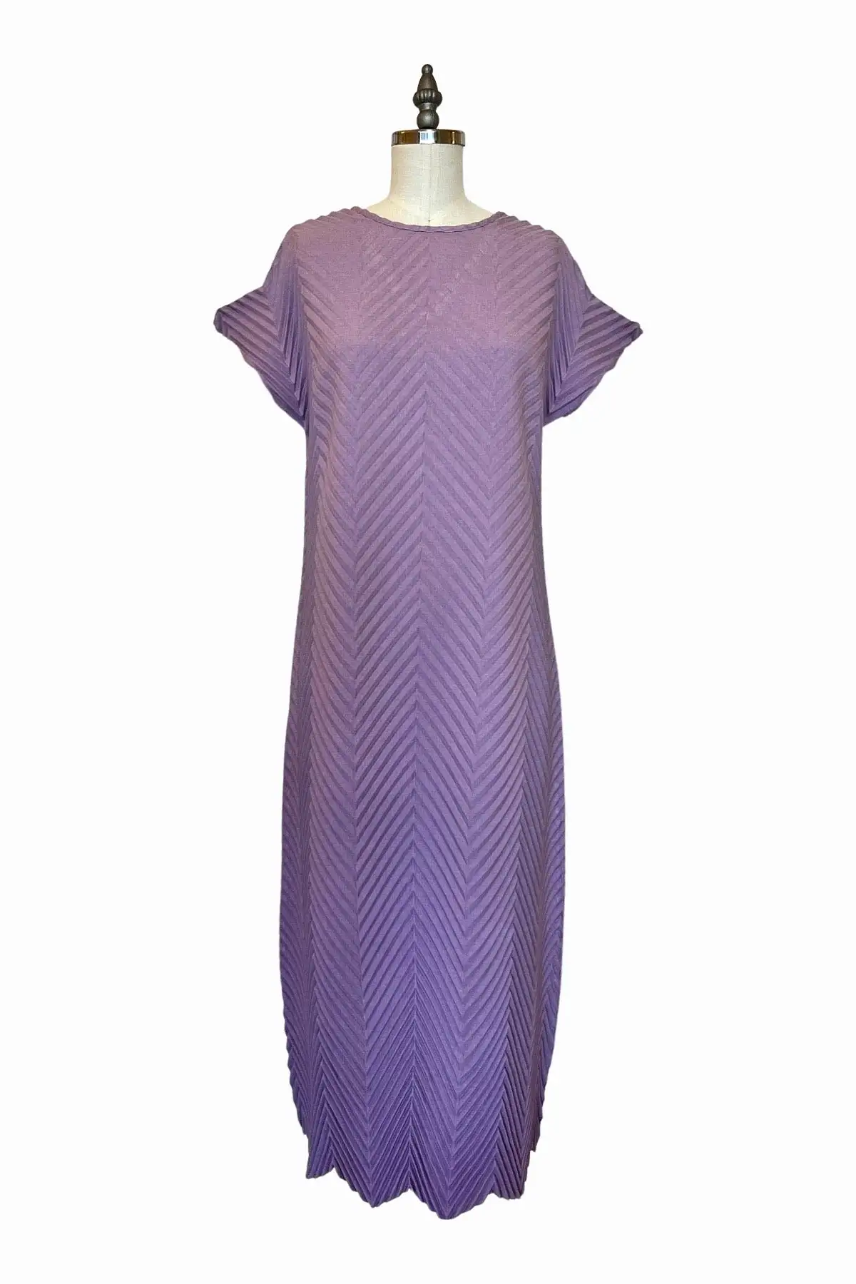 Reversible Chevron Maxi Dress | Lilac