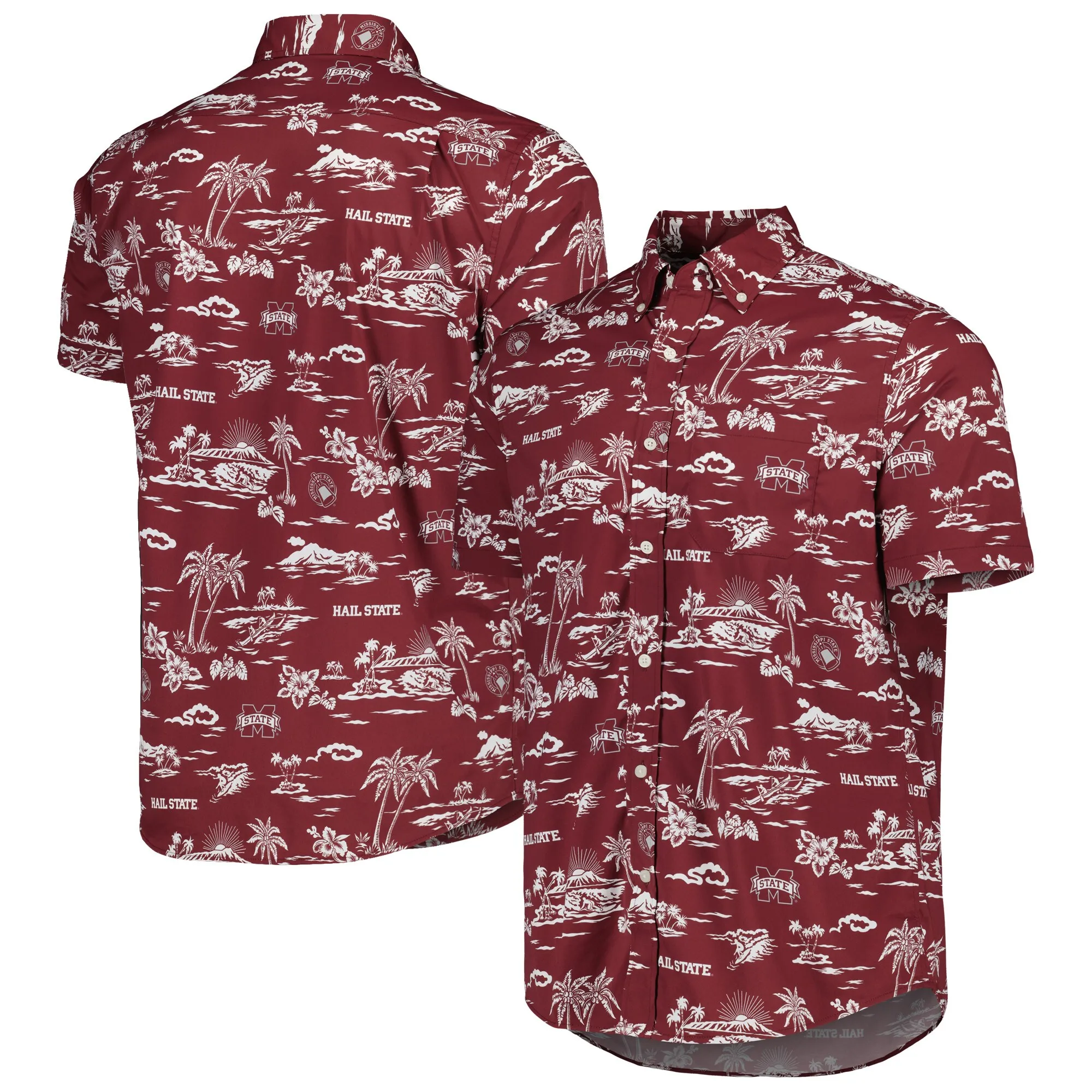 Reyn Spooner Mississippi State Bulldogs Maroon Performance Button-Down Shirt