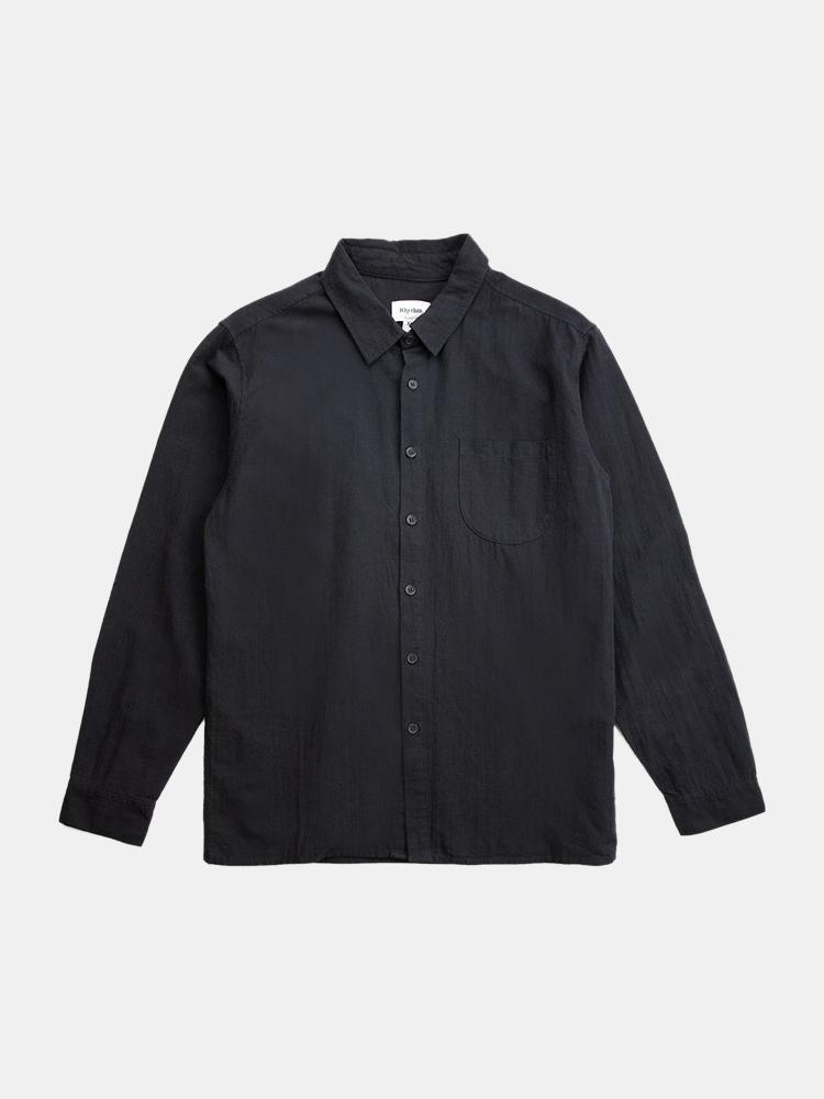 Rhythm Classic Linen Long Sleeve Shirt - Vintage Black