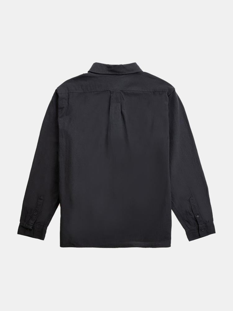 Rhythm Classic Linen Long Sleeve Shirt - Vintage Black