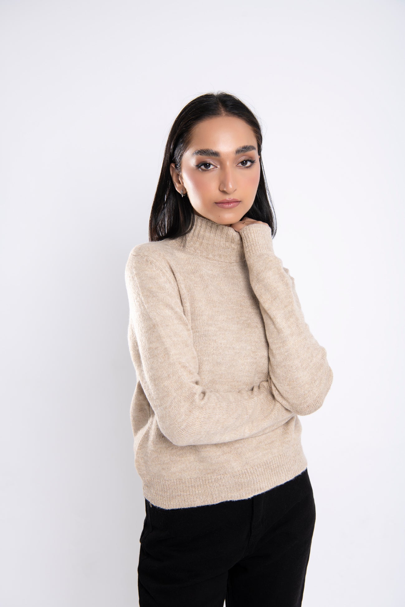 RIB KNIT LONG SWEATER