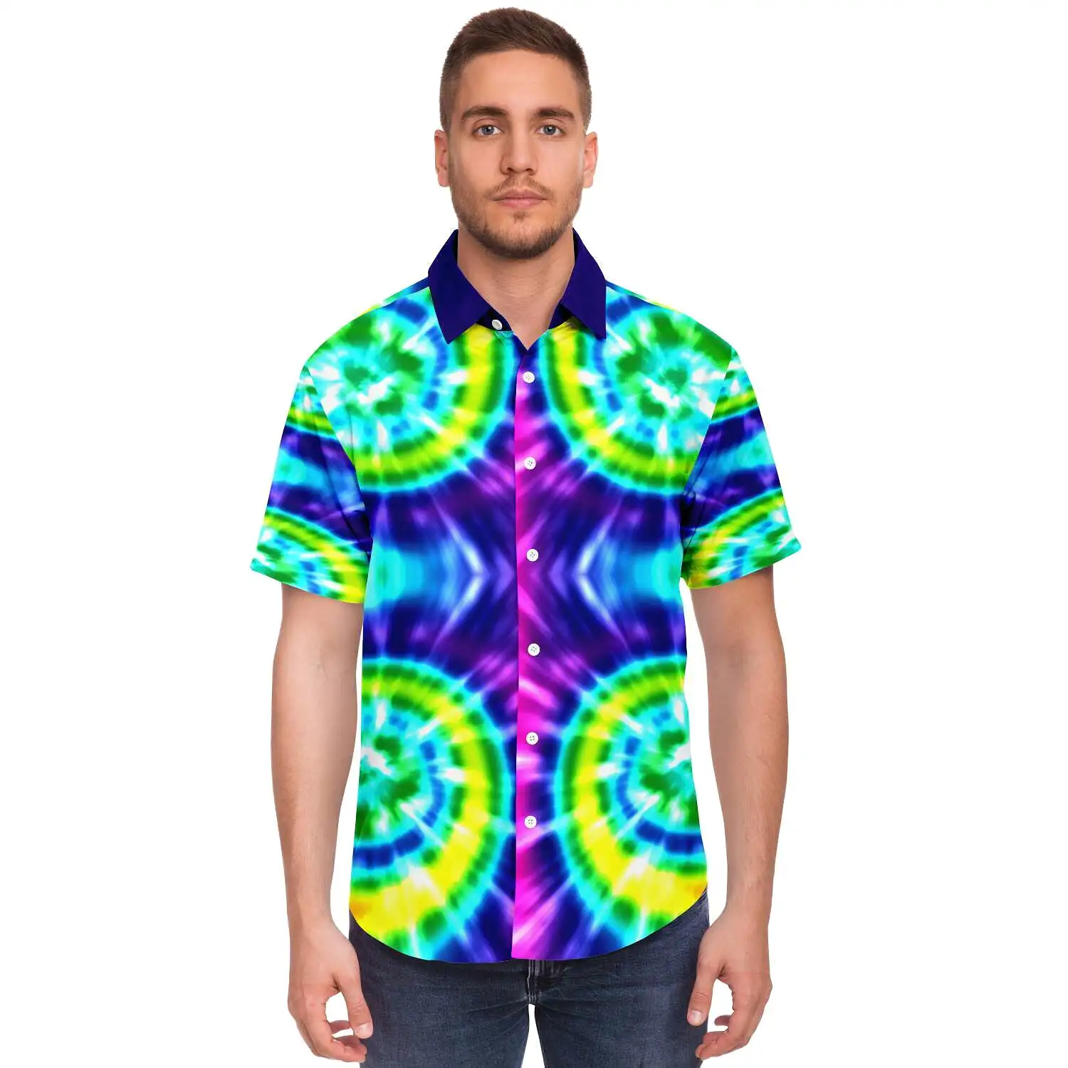 Rings of Saturn Short Sleeve Button Down Shirt