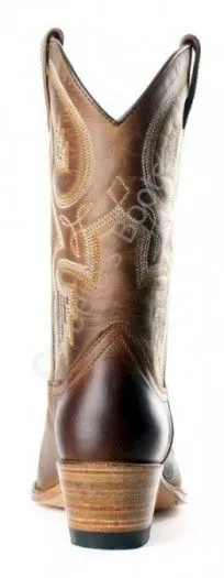 Sendra Boots ladies mid calf brown leather cowboy boots