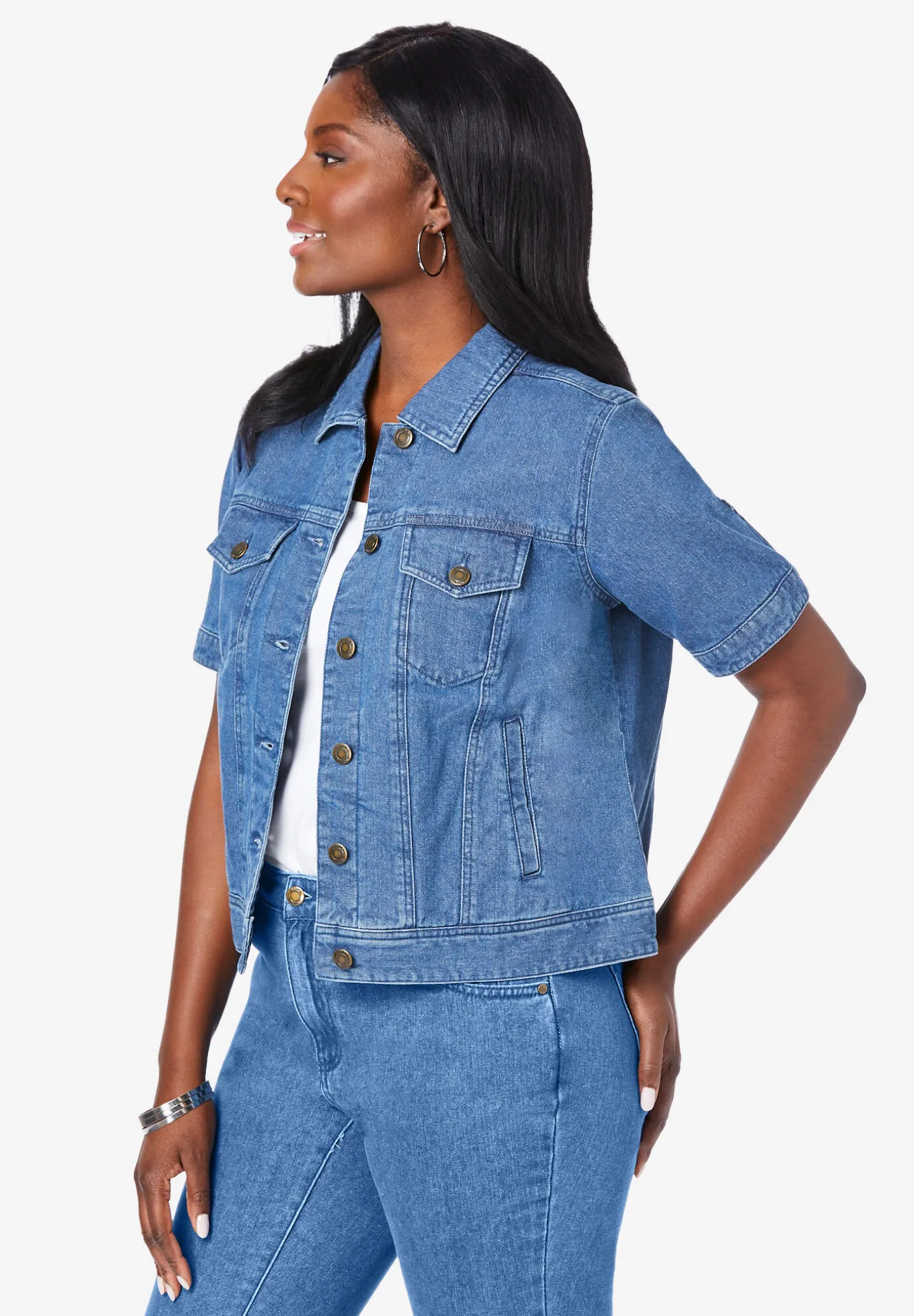 Short Sleeve Denim Jacket