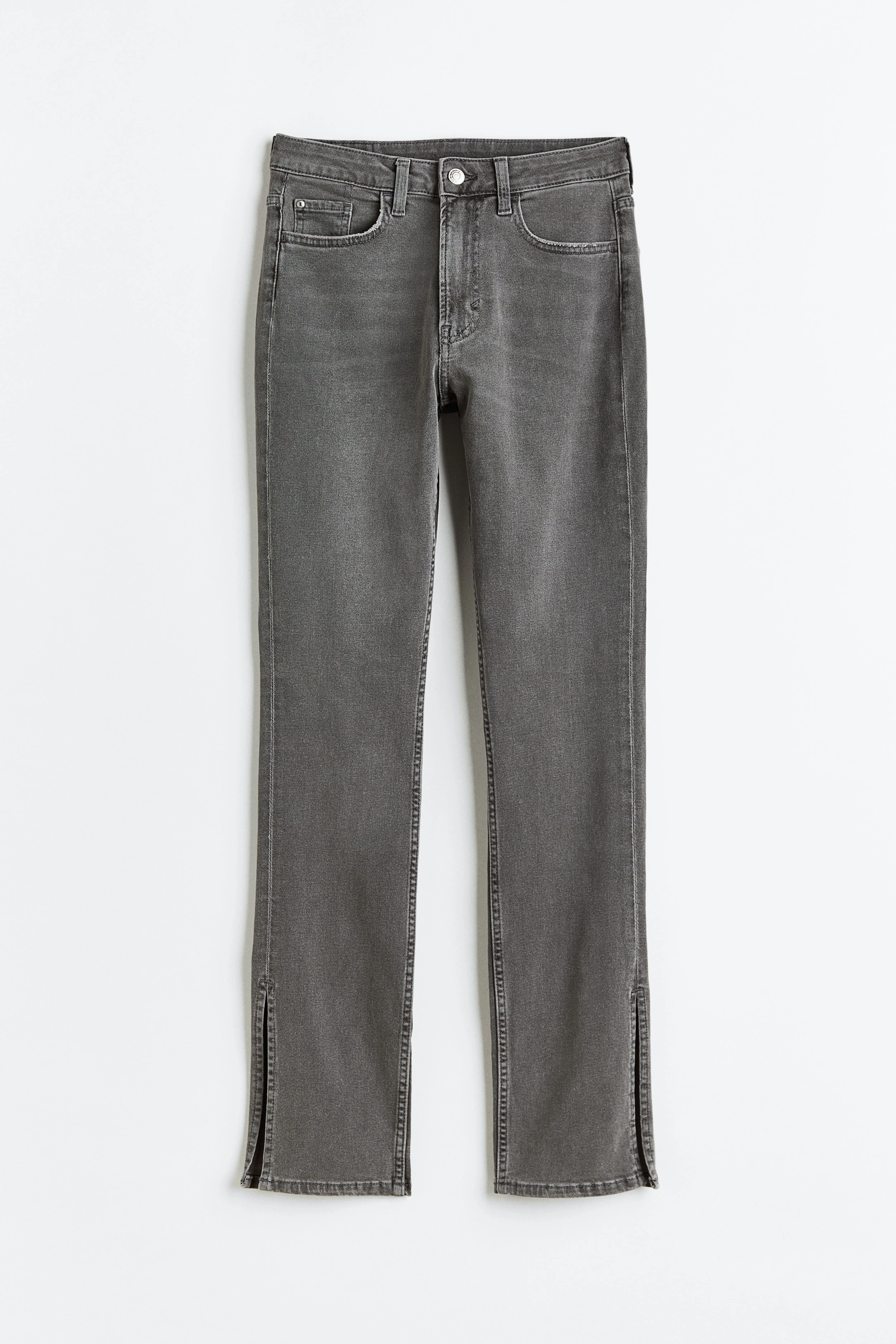 Skinny High Jeans - High waist - Long - Dark grey - Ladies | H&M GB