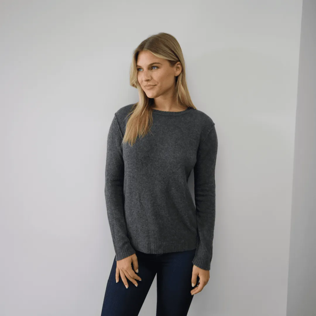 The Essential Cashmere Sweater in Dark Gray