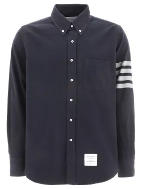 THOM BROWNE Blue Striped Button Down Shirt for Men