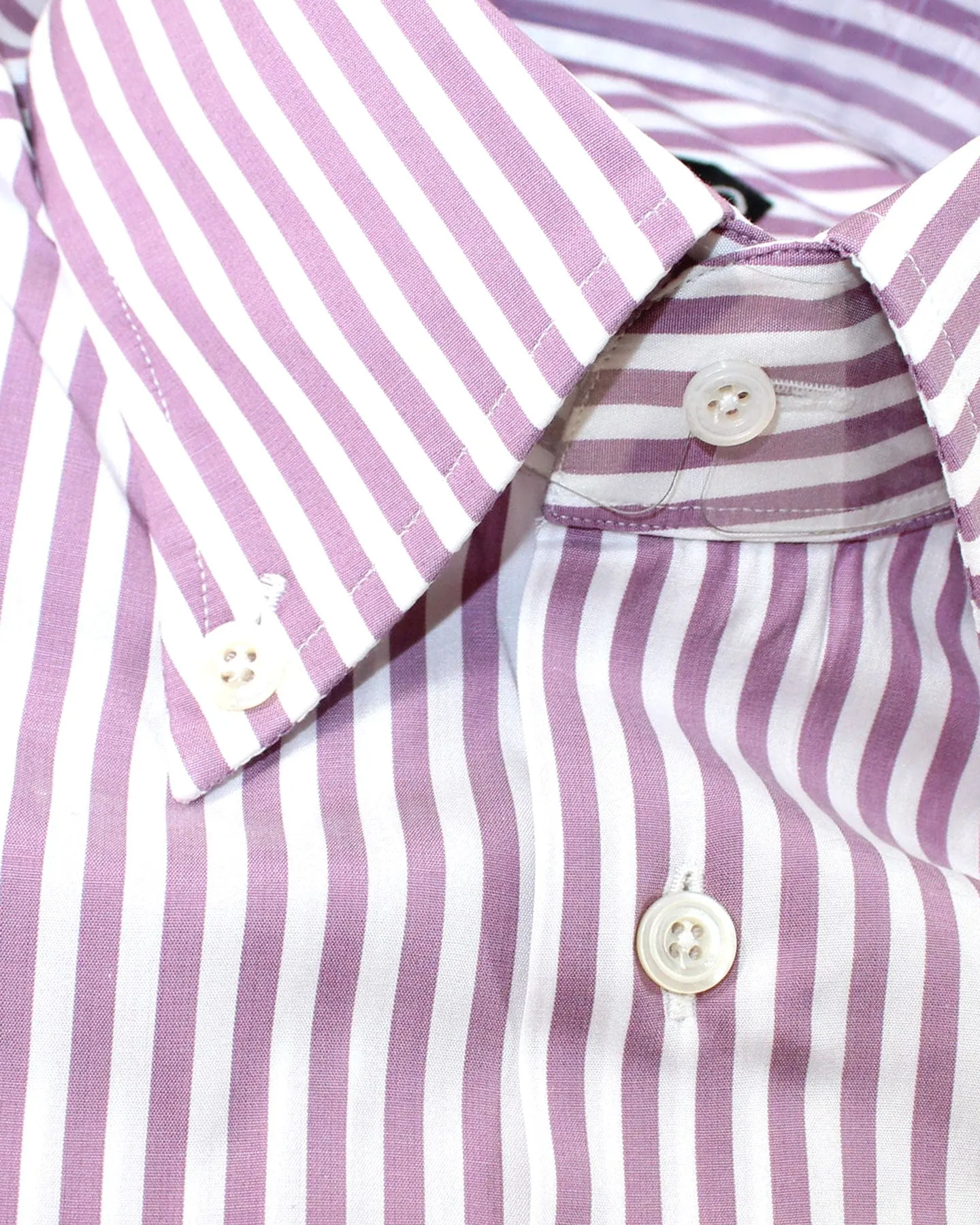 Tom Ford Button-Down Shirt Purple White Stripes Modern Fit 39 - 15 1/2 SALE