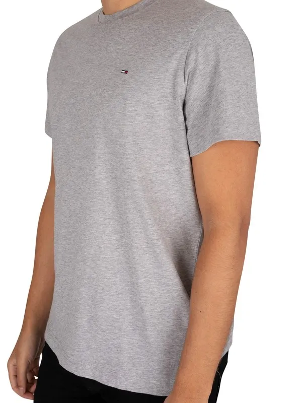 Tommy Jeans Original Jersey T-Shirt - Light Grey Heather