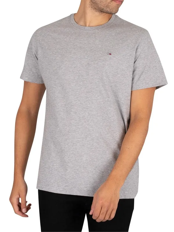 Tommy Jeans Original Jersey T-Shirt - Light Grey Heather