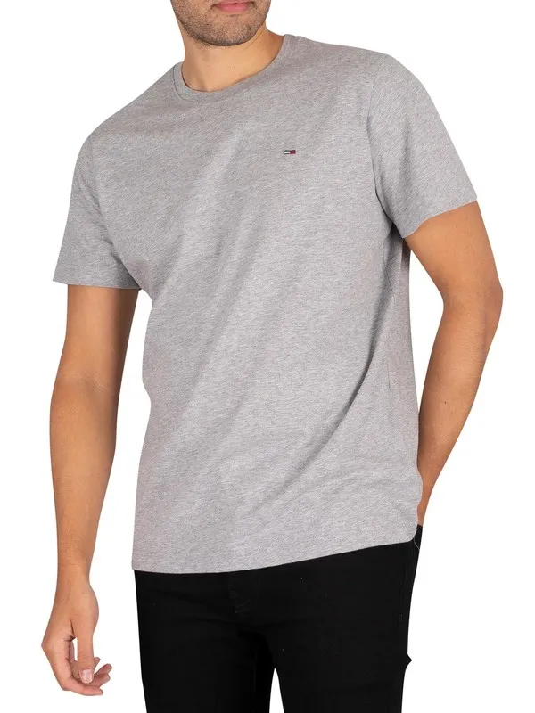 Tommy Jeans Original Jersey T-Shirt - Light Grey Heather