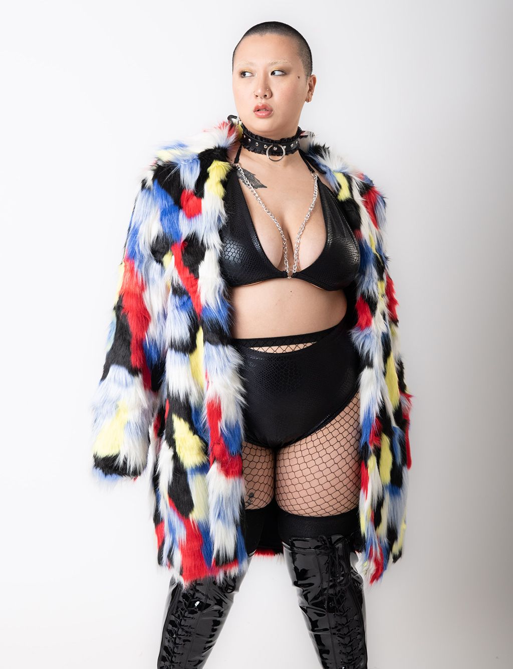 TUCAN FAUX FUR JACKET - MID LENGTH  MADE 4 U 