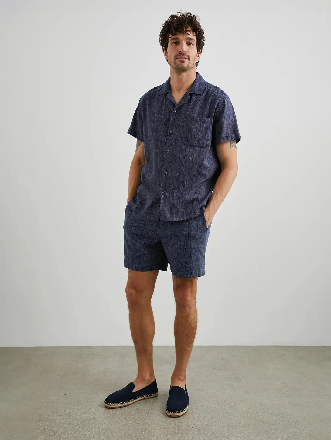 Waimea Short Sleeve Shirt - Matrix Navy Pearl