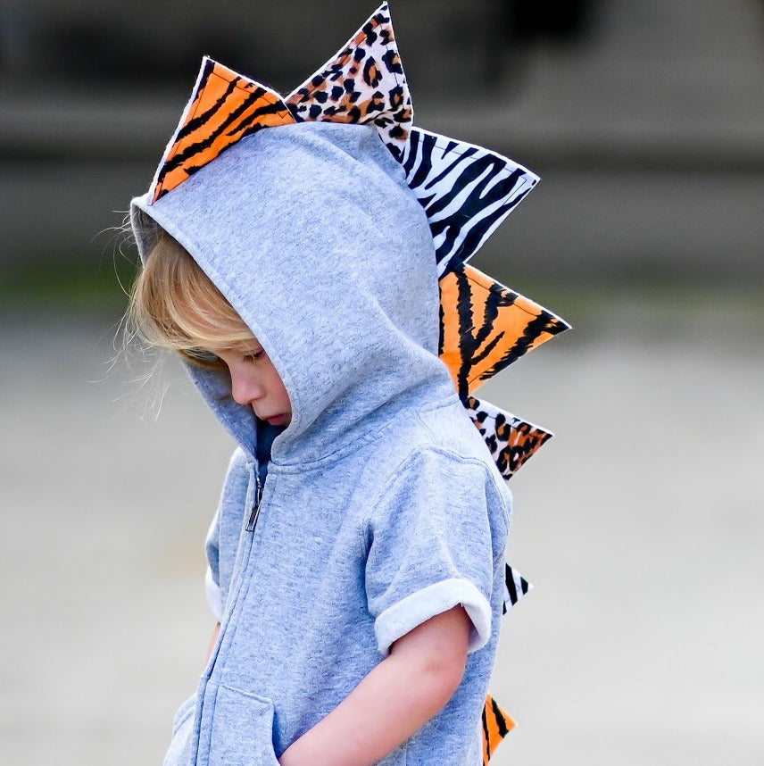 Wild Child Dino Hoodie - Mixed Animal Prints