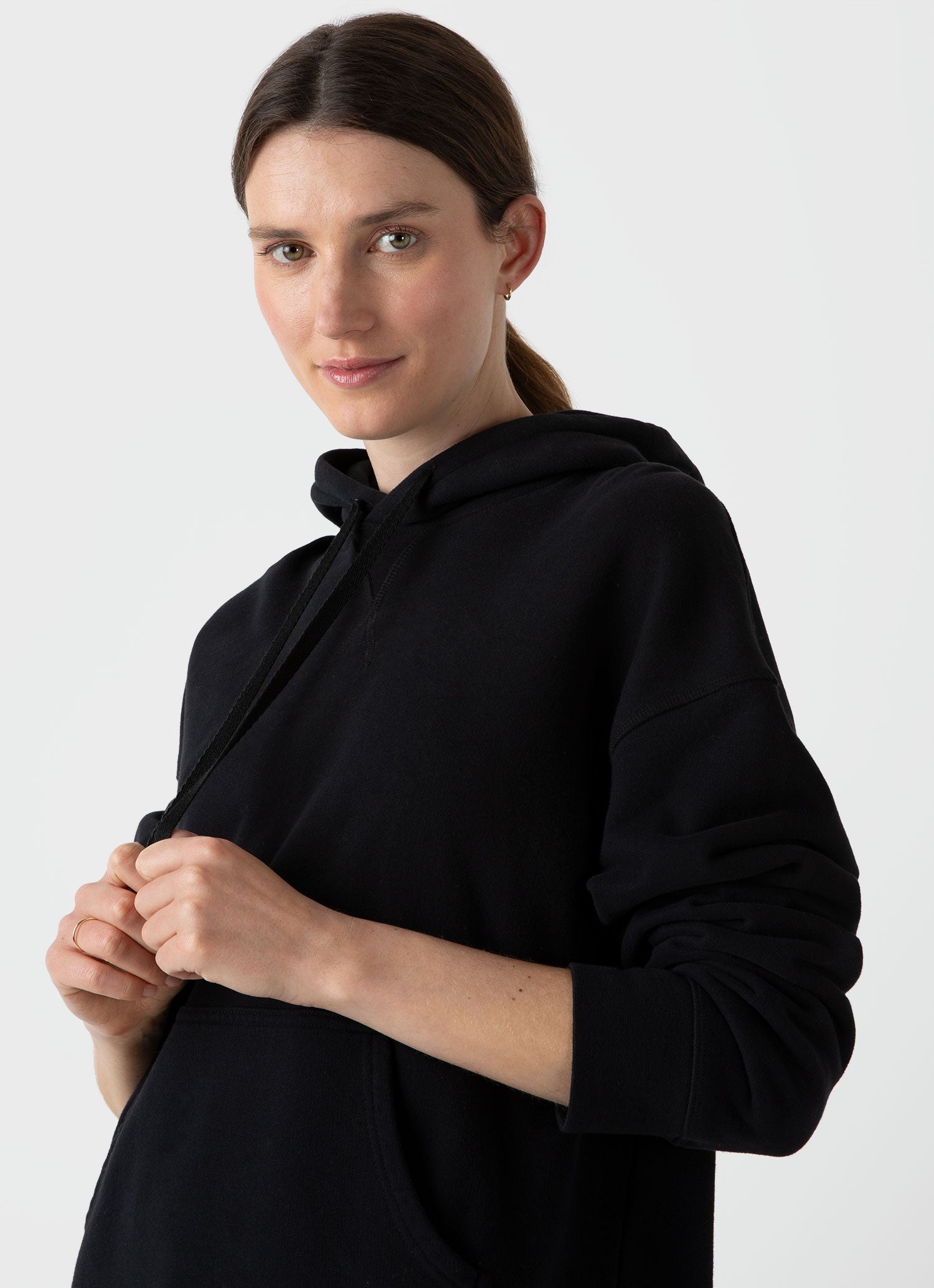 Women's Loopback Hoodie in Black