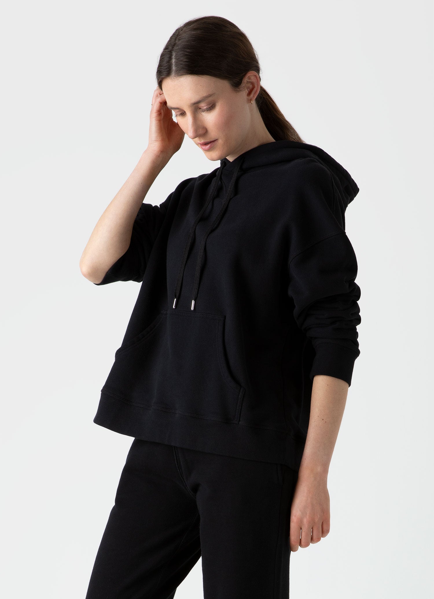 Women's Loopback Hoodie in Black