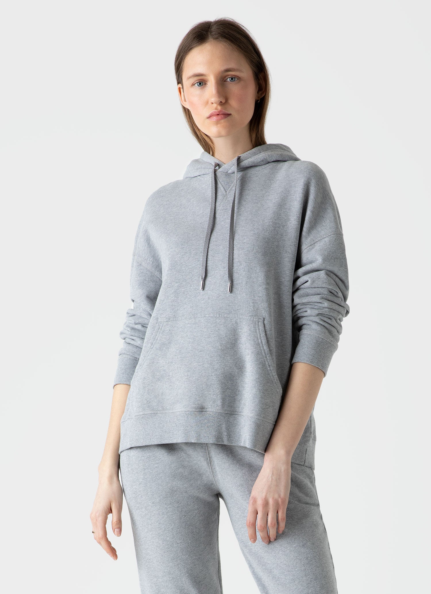 Women's Loopback Hoodie in Grey Melange